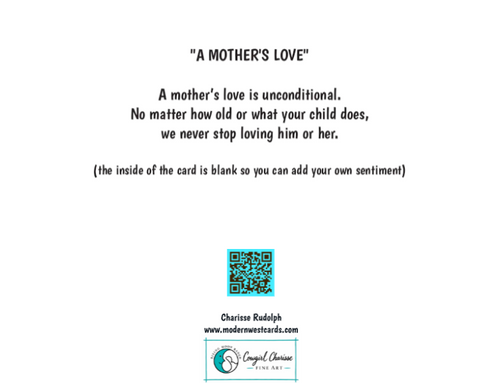 "A Mothers Love" Folded Greeting Card