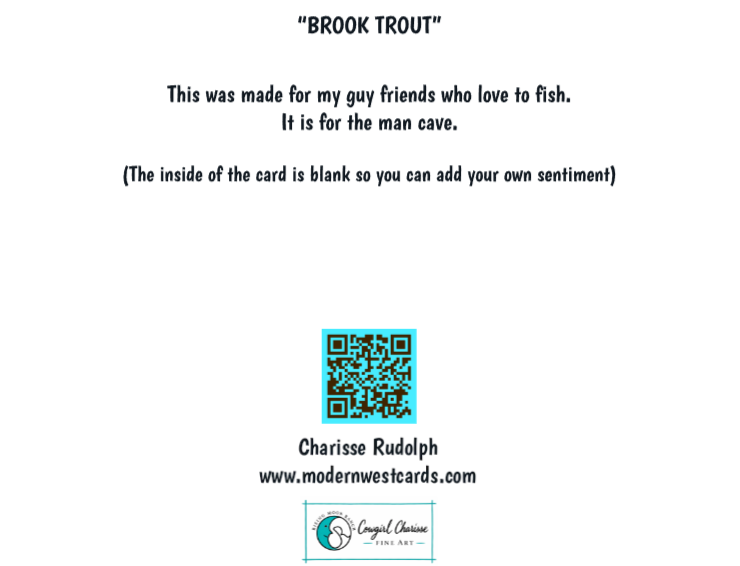"Brook Trout" Folded Greeting Card