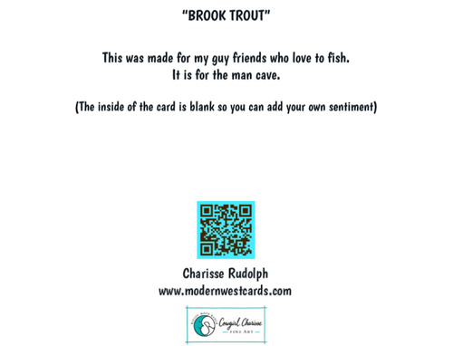 "Brook Trout" Folded Greeting Card