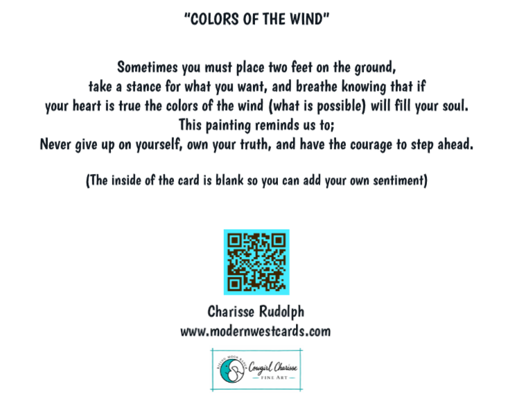 "Colors of the Wind" Folded Greeting Card