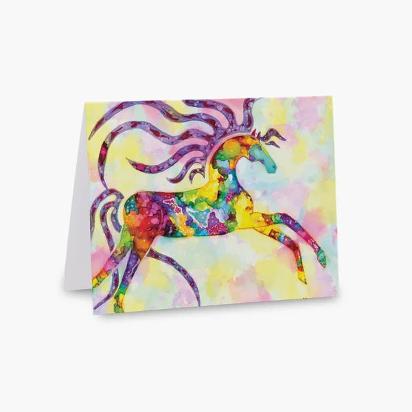 "Dancing Horse" Folded Greeting Card