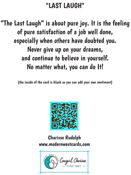 "Last Laugh" Folded Greeting Card