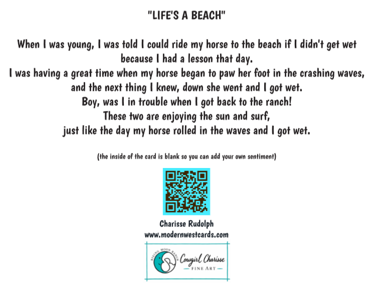 "Life's a Beach" Folded Greeting Card