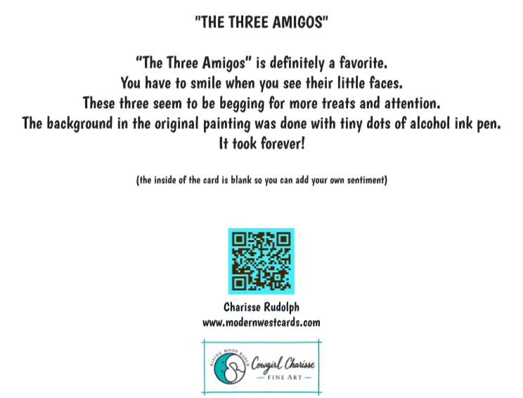 "The Three Amigos" Folded Greeting Card
