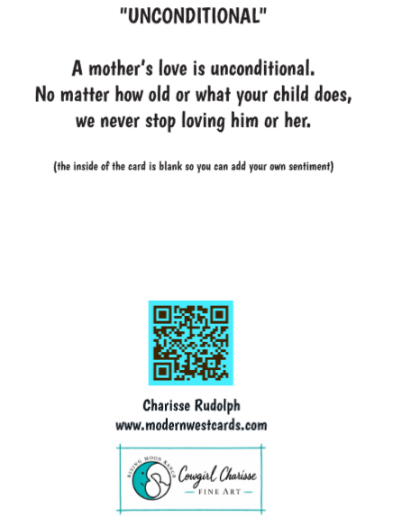 "Unconditional" Folded Greeting Card