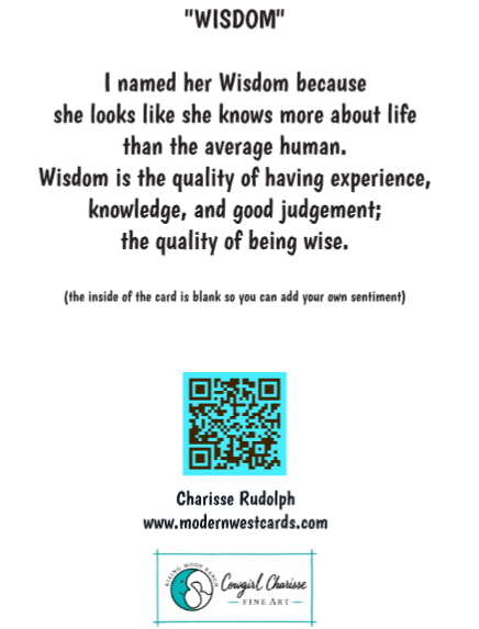 "Wisdom" Folded Greeting Card