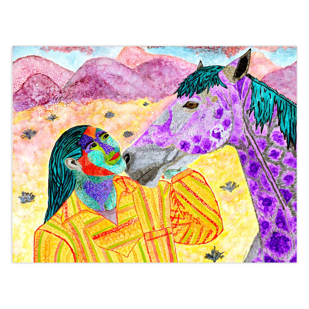 "Fellow Spirit" Folded Greeting Card