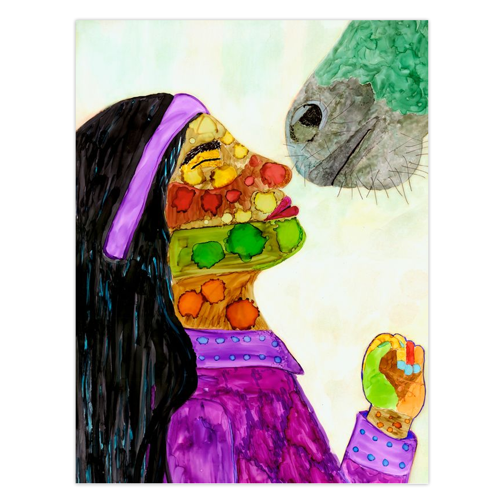 "Rainbow Warrior" Folded Greeting Card